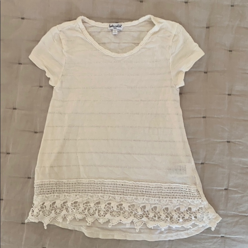 Splendid Girls Crochet T-Shirt